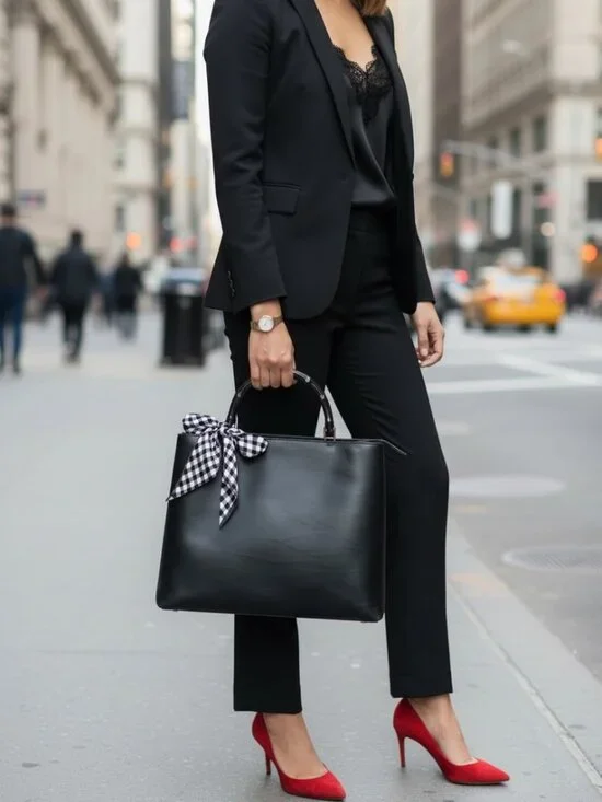 Vintage Gucci Bamboo Handle Black Leather Tote Bag - Picture 8 of 8